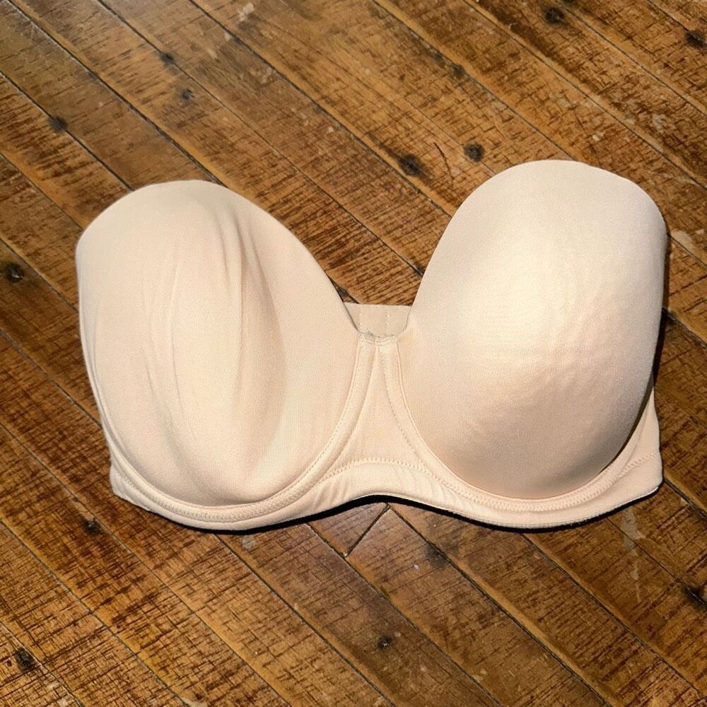 Wacoal retro chic full figure strapless nude 32G sexy bra